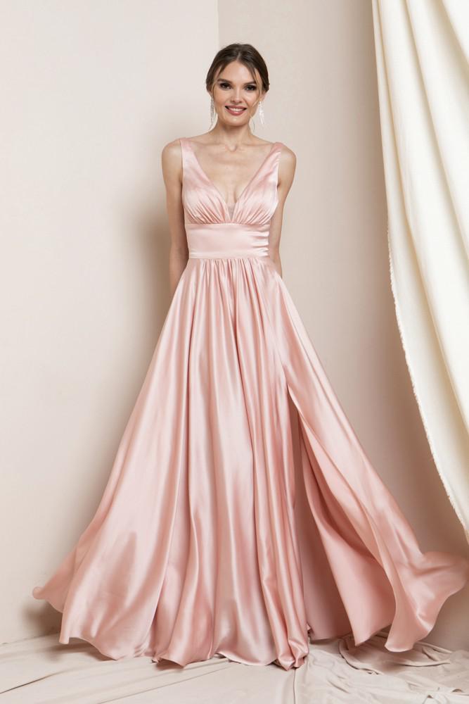 Pale Pink Satin Gown - Pretty Parlor