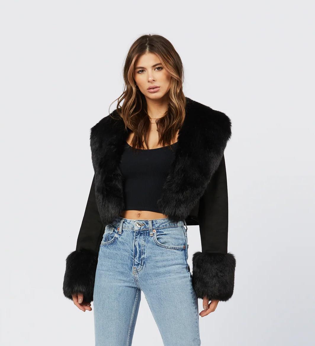 Faux Fur Cardi B - Pretty Parlor