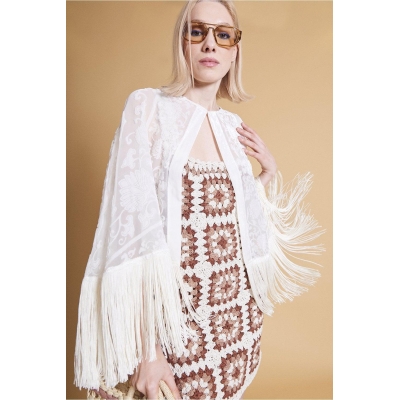 Silk Devore Cape