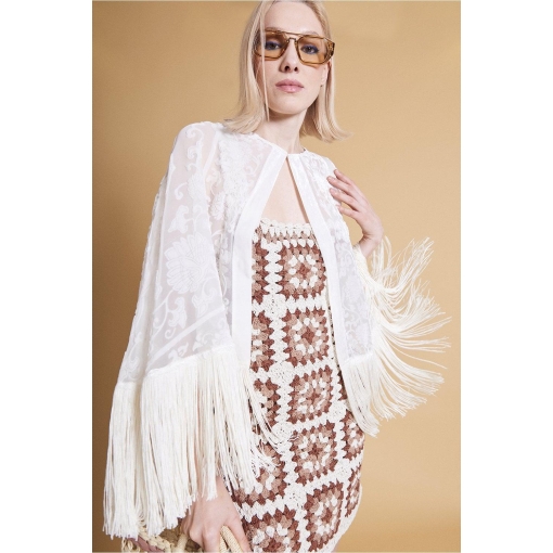 Silk Devore Cape
