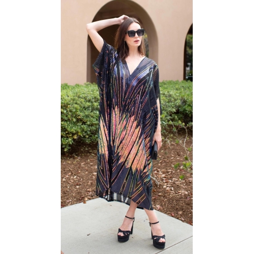 Lotus Sequin Caftan - Image 2