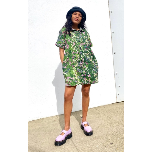 Linen Shirt Dress Meadow