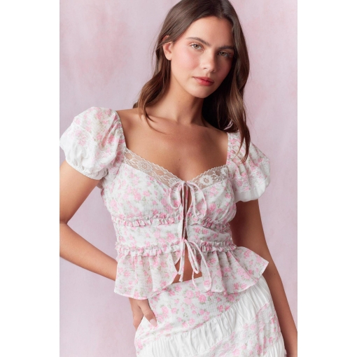 Floral Tie Top