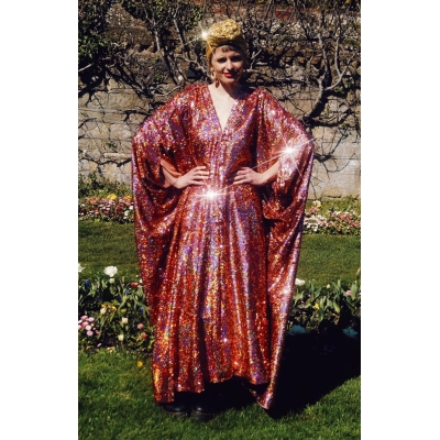 Rosy Sequin Caftan