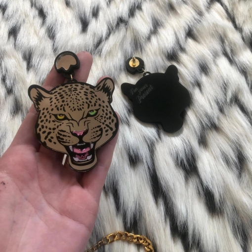 Fierce Leopard Earrings - Image 2