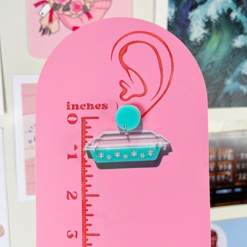 Pyrex Snowflake Earrings - Image 2