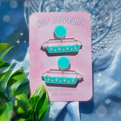 Pyrex Snowflake Earrings