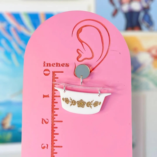 Pyrex Butterfly Earrings - Image 2
