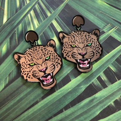 Fierce Leopard Earrings