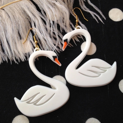 Swan Earrings
