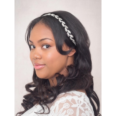 Rhinestone Leaf Headband