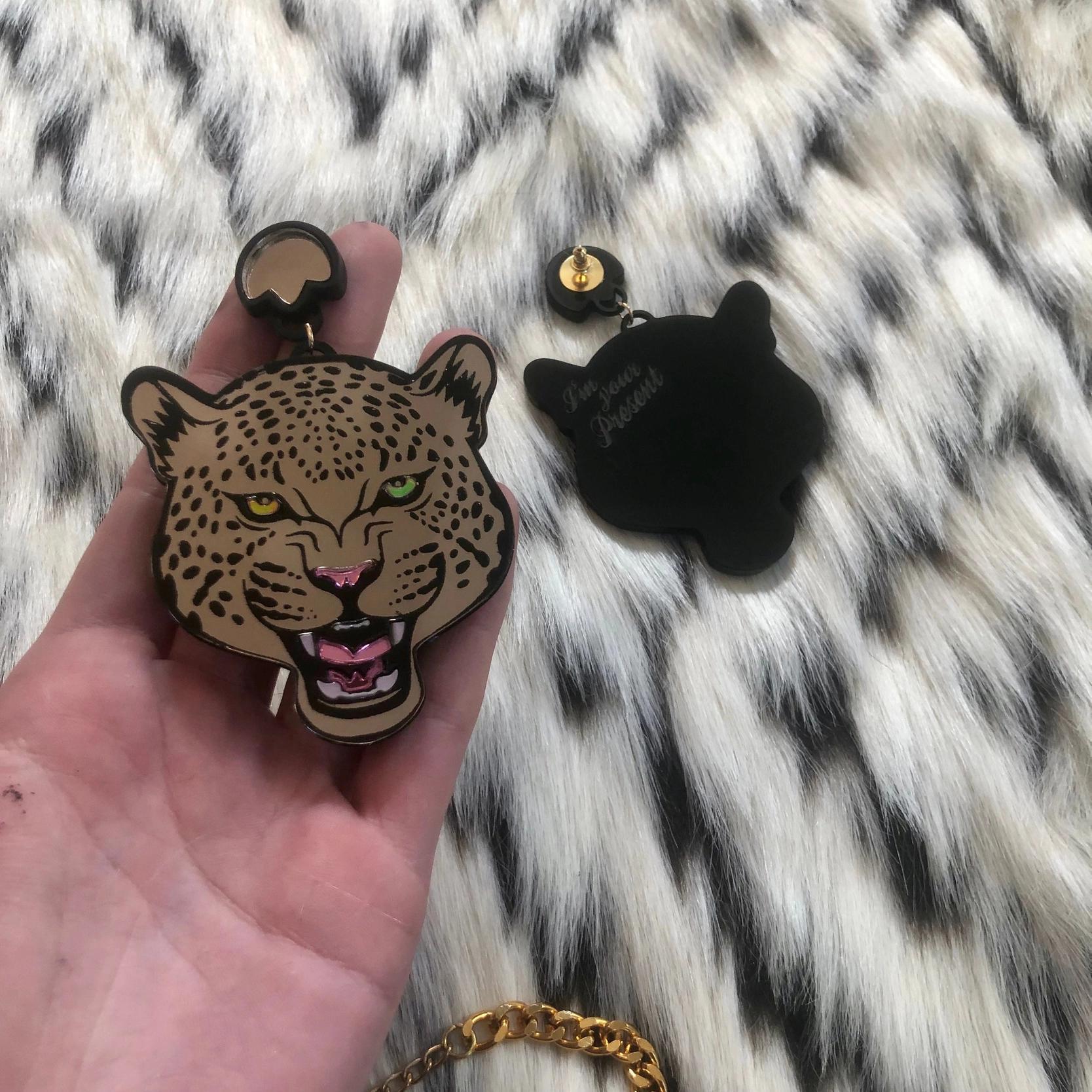 Fierce Leopard Earrings - Image 2