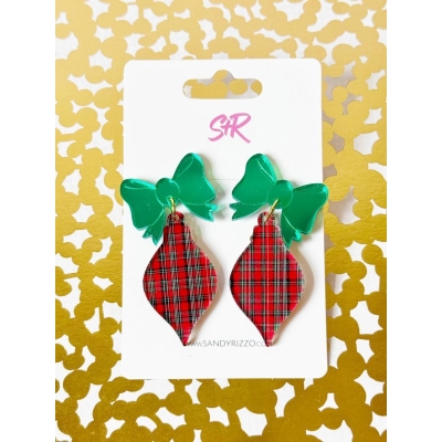 Plaid Ornament Earrings