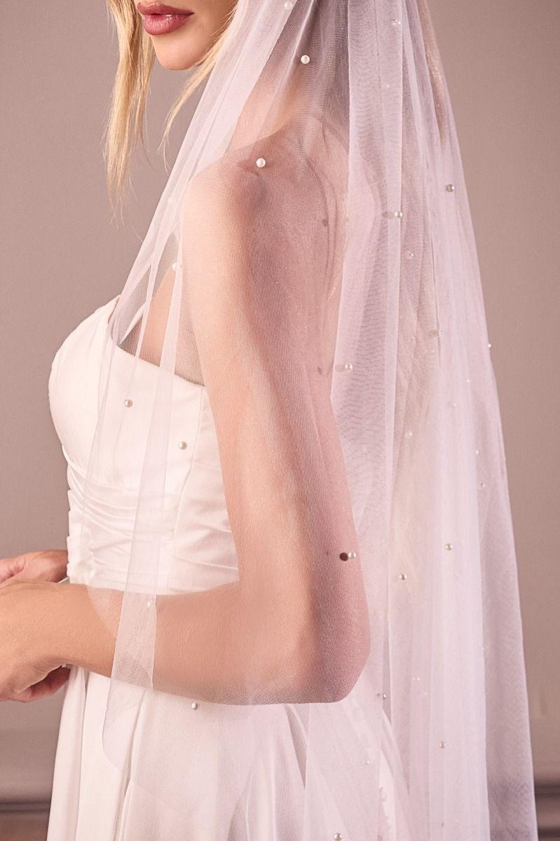 Fingertip Pearl Veil - Image 2